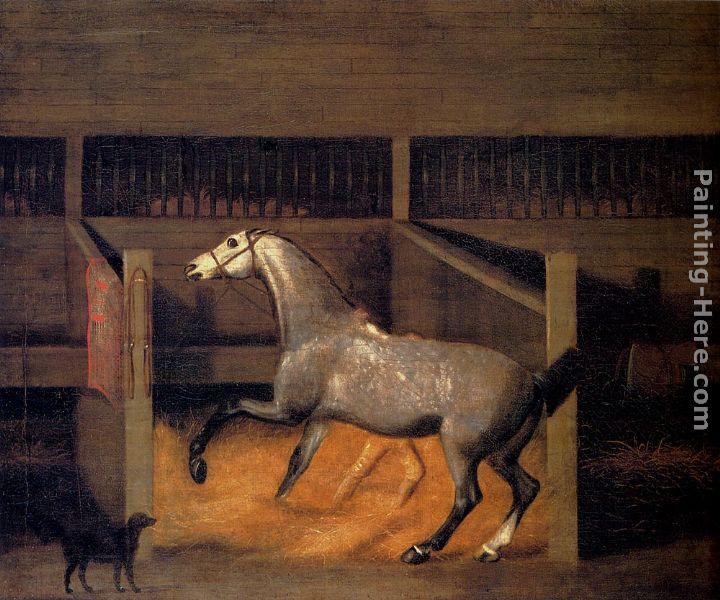 Francis Sartorius A Dappled Grey In A Stall